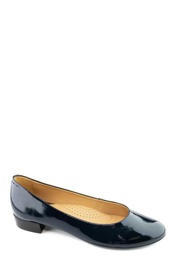 マークジョセフニューヨーク レディース シューズ パンプス なめし革 Marc Joseph New York Madison Leather Flat Navy Soft Patent 米国海軍