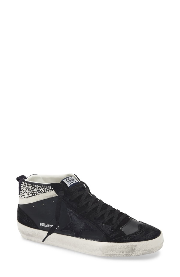 ゴールデングース レディース シューズ スニーカー Golden Goose Mid Star Sneaker Black/ Blue 黒いこと