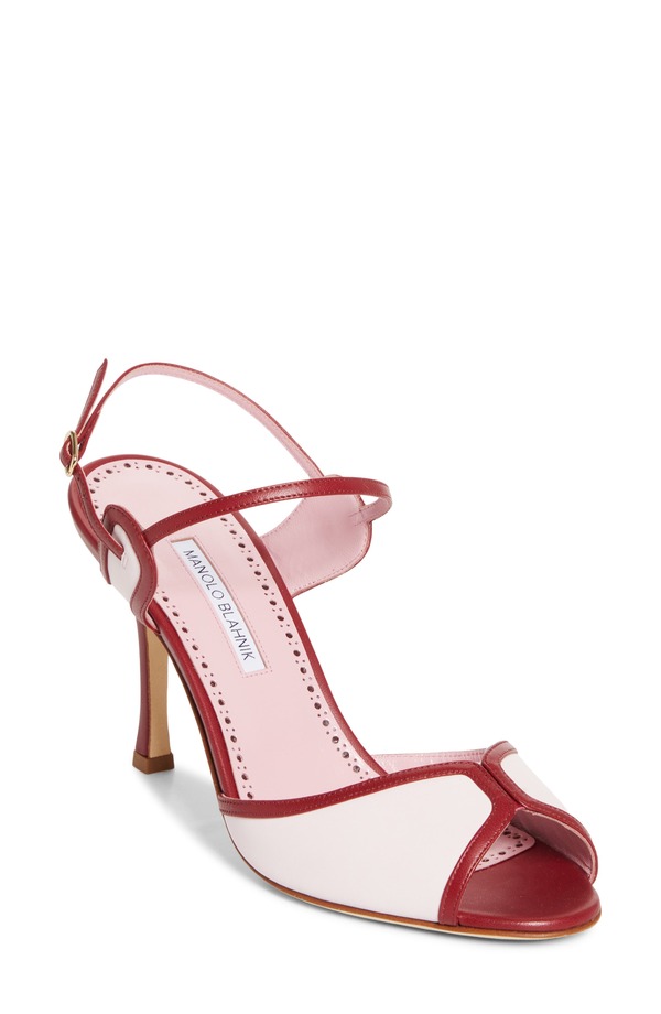マノロ ブラニク レディース シューズ サンダル カラーブロック Manolo Blahnik Todda Colorblock Sandalpnk 6804/Dred 6039 161,900円