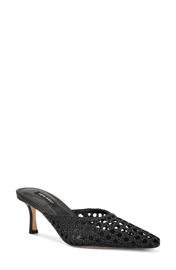 ナインウェスト レディース シューズ ヒール Nine West Camenlawoven Mule Black ブラック｜ReVida 店