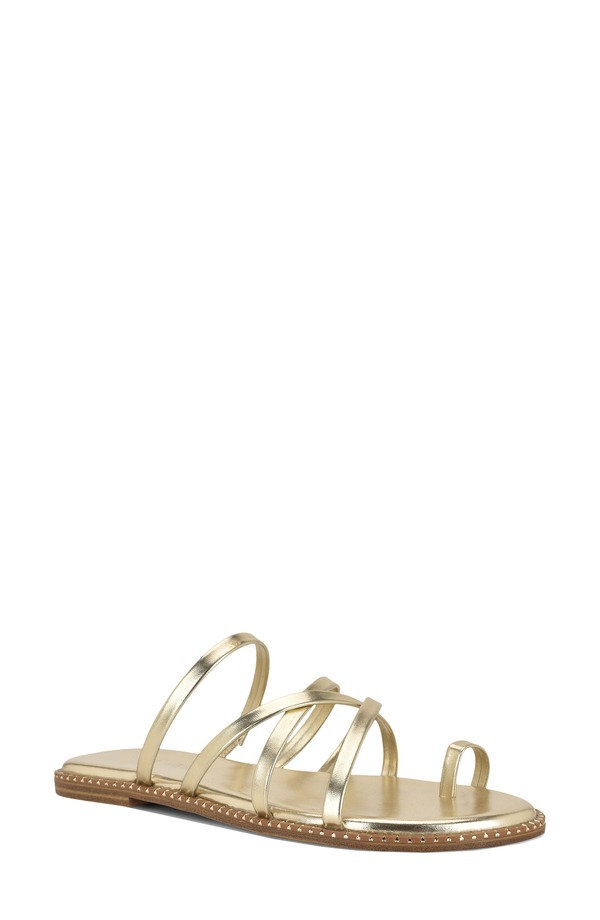 ナインウェスト レディース シューズ サンダル Nine West Digen Toe Loop Sandal Gold ゴールド