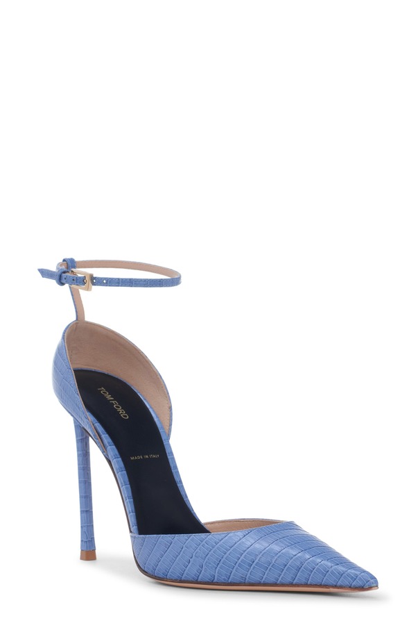 トム・フォード レディース シューズ パンプス アンクル TOM FORD Vertigo Ankle Strap d'Orsay Pump Ubd Stone Blue ブルー