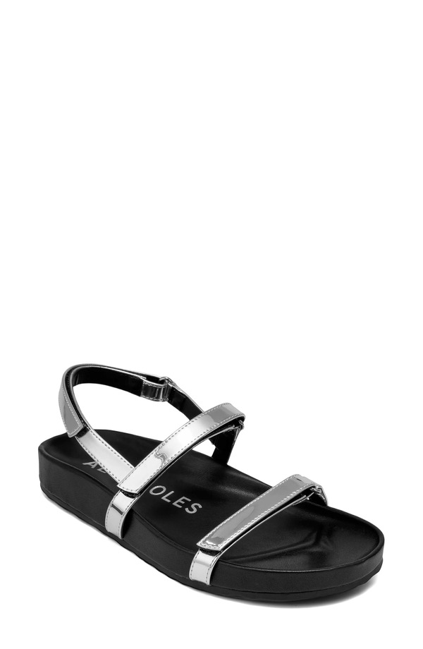 エアロソールズ レディース シューズ サンダル Aerosoles Liana Slingback Sandal Silver Fx Mirror Metallic シルバー