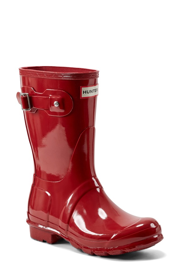 ハンター レディース シューズ ブーツ・レインブーツ Hunter Original Tour Short Gloss Packable Rain Boot Military Red レッド|ReVida 店