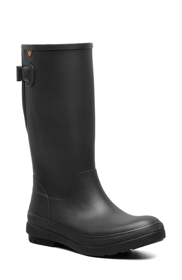 ボグス レディース シューズ ブーツ・レインブーツ トール Bogs Amanda II Tall Waterproof Adjustable Calf Rain Boot Black 黒いこと