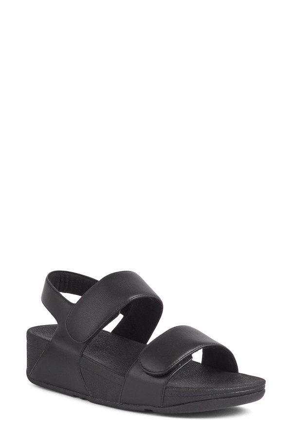 相応うフロップ レディース シューズ 踵 サンダル FitFlop Lulu Slingback Sandall Black 黒いこと