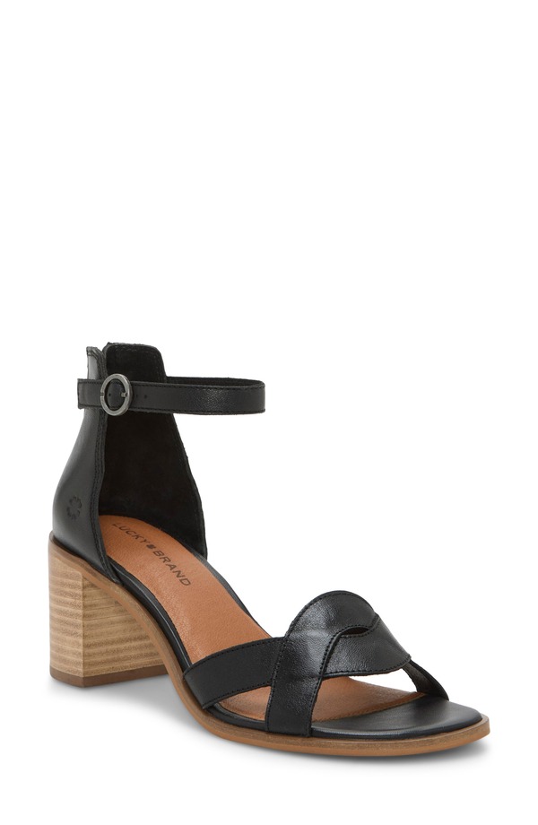 ラッキーブランド レディース シューズ 踵 サンダル アンクル Lucky Brand Sarwankle Strap Sandal Black 黒いこと