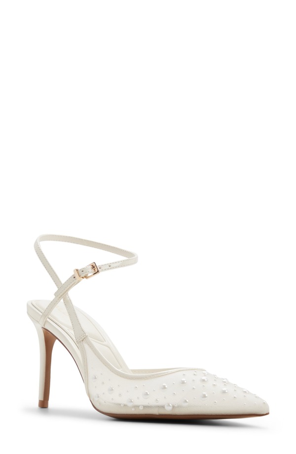 アルド レディース シューズ 踵 アンクル ALDO Kymmberly Pointed Toe Ankle Strapump Other White 白いこと