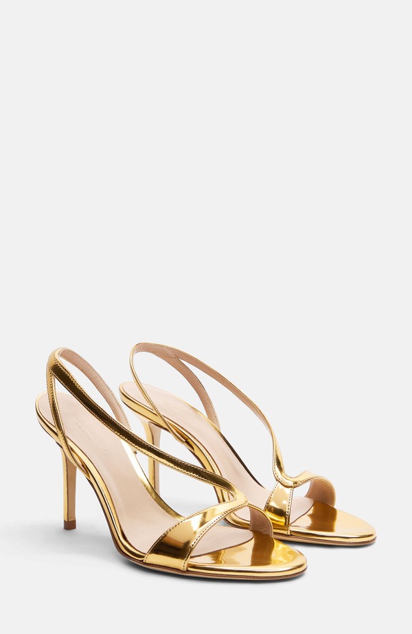スカロッソ レディース シューズ 踵 サンダル SCAROSSO Paula Sandals Gold - Metal ゴールド