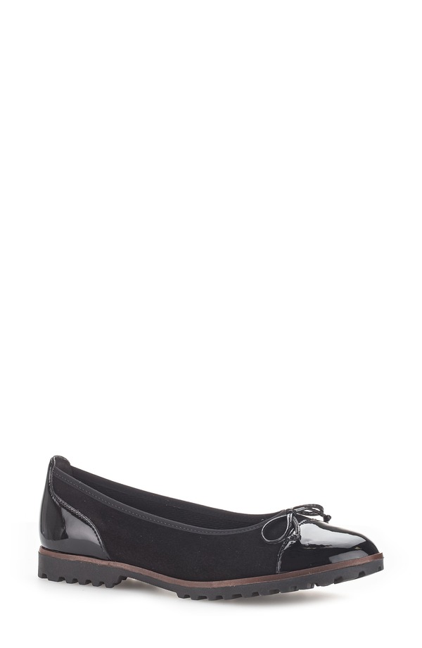 ガボール レディース シューズ パンプス Gabor Patent Bow Flat Black ブラック|ReVida 店