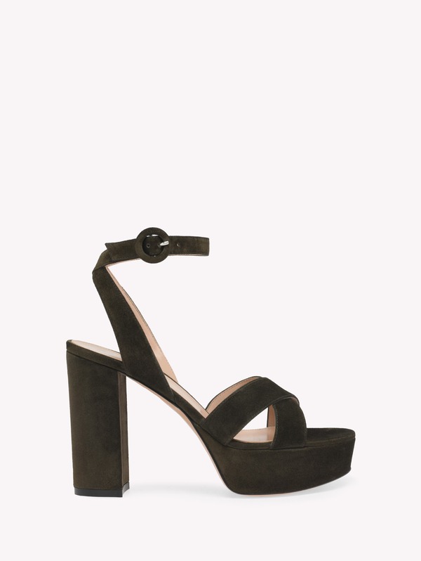 ジャンヴィト ロッシ レディース シューズ サンダル Gianvito Rossi Sabrina Sandal Green Suede グリーン