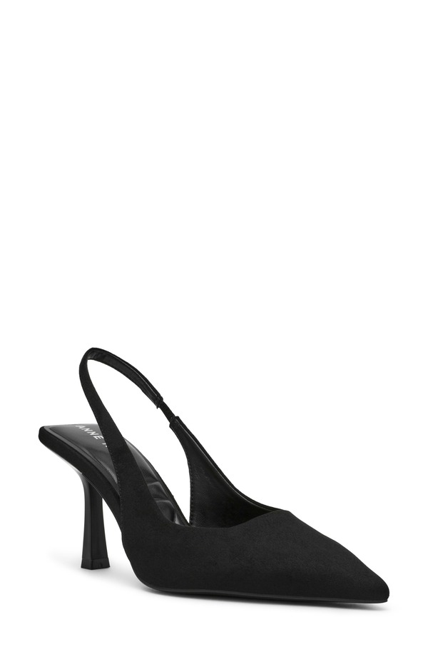 アンクライン レディース シューズ ヒール Anne Klein Itzy Pointed Toe Slingback Pump Black Suede ブラック