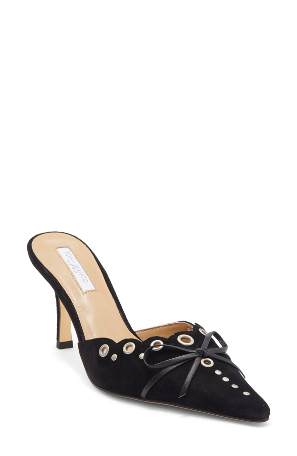 トニービアンコ レディース シューズ 踵 Tony Bianco Shae Pointed Toe Mule Black Suede 黒いこと
