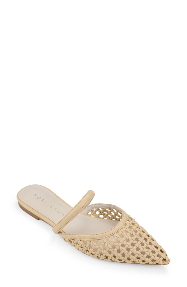 ヨシサムラ レディース シューズ パンプス Yosi Samra Justine Pointed Toe Mule Bone