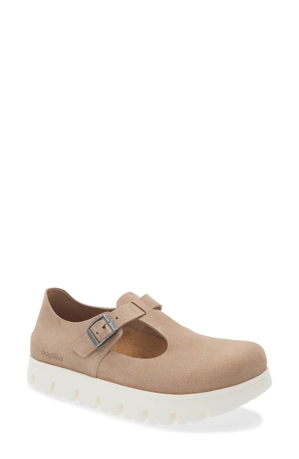 ビルケンシュトック レディース シューズ パンプス Papillo by Birkenstock Paris Chunky Mary Jane Warm Sand Suede 真砂