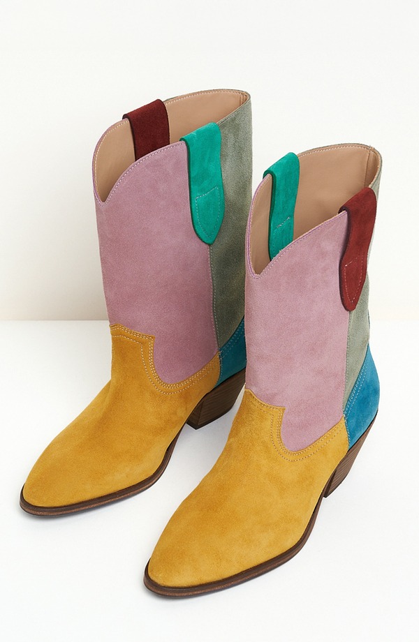 シャーロットストーン レディース シューズ ブーツ・レインブーツ Charlotte Stone Roberta Multicolor Western Boot Casita マルチカラー