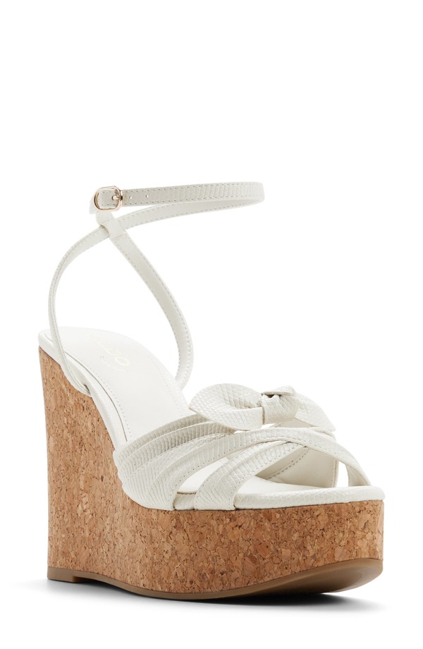 アルド レディース シューズ 踵 プラットホーム サンダル アンクル ALDO Tainah Ankle Straplatform Wedge Sandal White/ Bone 白いこと