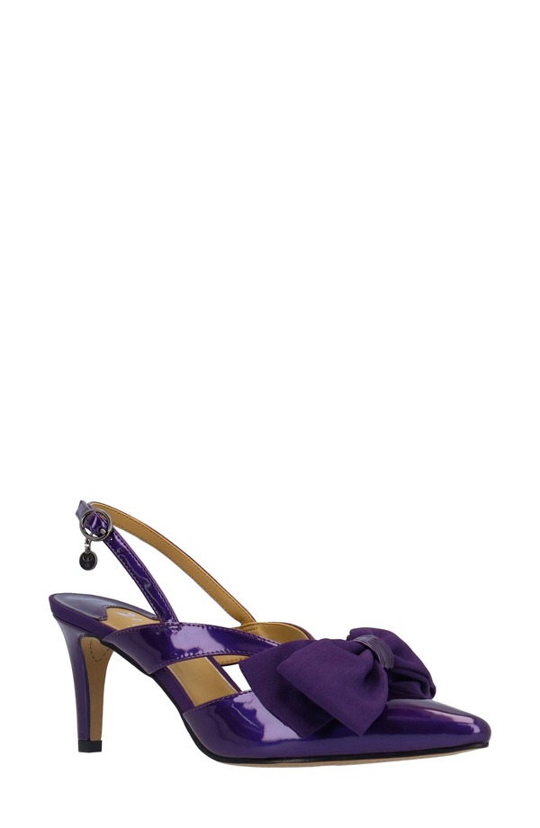 ジェイレニー レディース シューズ 踵 J. Rene Morigen Slingback Pointed Toe Pumpurple パープル