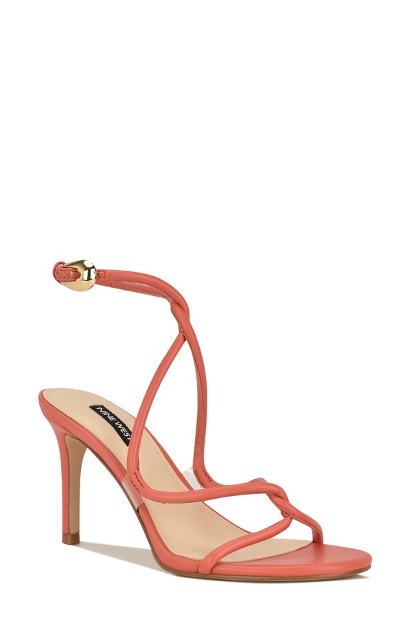 ナインウェスト レディース シューズ ヒール サンダル アンクル Nine West Emerilankle Strap Sandal Orange オレンジ