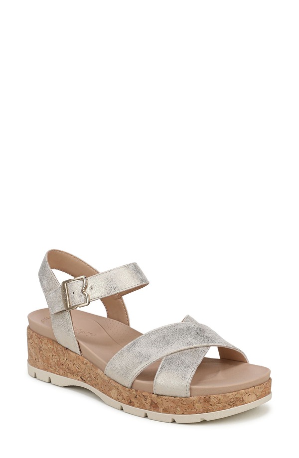 ドクター・ショール レディース シューズ ヒール プラットフォーム サンダル アンクル Dr. Scholl's Free Love Ankle Straplatform Slide Sandal Taupe トープ|ReVida 店