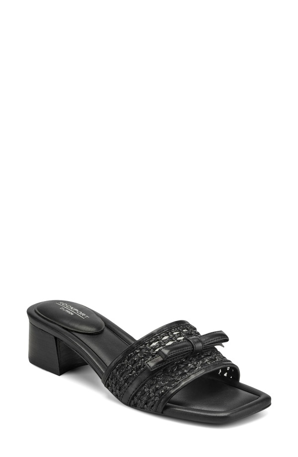 鍵を掛ける界面 レディース シューズ 踵 サンダル Rockport Clarice 2 Slide Sandal Black 黒いこと