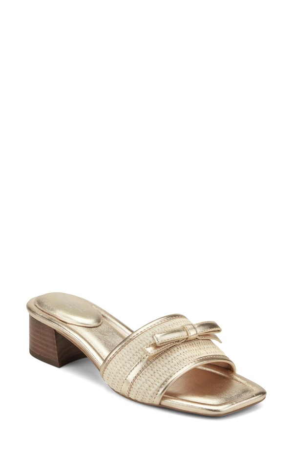 鍵を掛ける界面 レディース シューズ 踵 サンダル Rockport Clarice 2 Slide Sandal Gold/ Medium Natural ゴールド