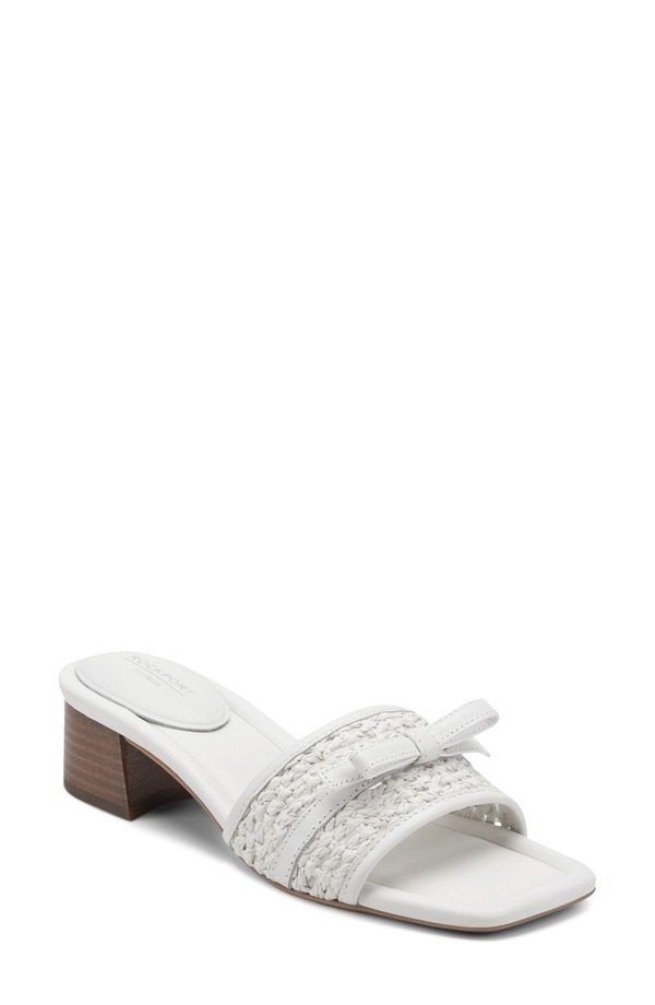鍵を掛ける界面 レディース シューズ 踵 サンダル Rockport Clarice 2 Slide Sandal White 白いこと