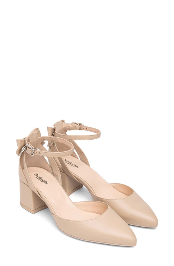 ネーロ ジャルディーニ レディース シューズ 踵 アンクル NeroGiardini Ankle Strapump Natural