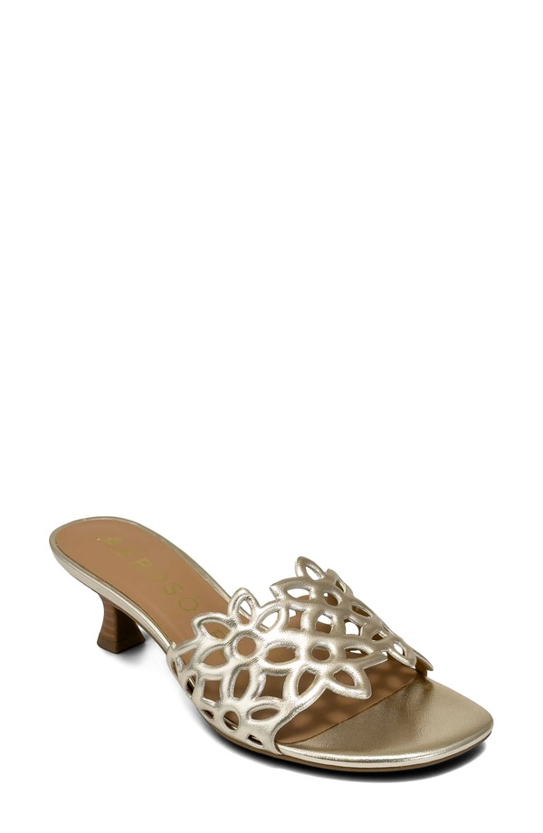 エアロソールズ レディース シューズ 踵 サンダル Aerosoles Kirah Sandal Soft Gold Fx Metallic Nappa ゴールド