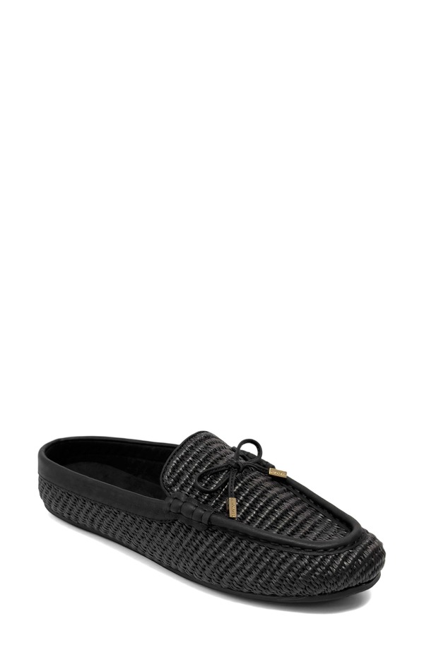 エアロソールズ レディース シューズ スリッポン・ローファー Aerosoles Daffodil Woven Raffia Loafer - Wide Width Available Black 黒いこと