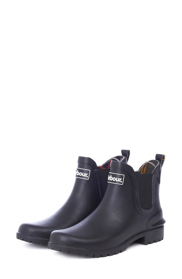 バブアー レディース シューズ ブーツ・レインブーツ チェルシー Barbour Wilton Chelsea Rain Boot Black 黒いこと