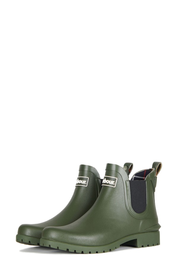 バブアー レディース シューズ ブーツ・レインブーツ チェルシー Barbour Wilton Chelsea Rain Boot Olive オリーブ