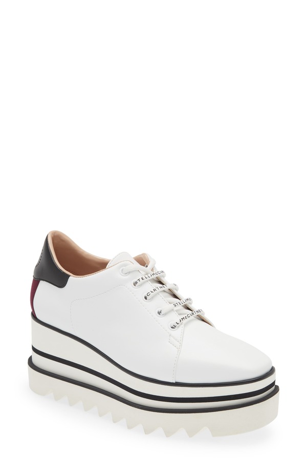 ステラマッカートニー レディース シューズ スニーカー プラットホーム Stella McCartney Sneak-Elyse Platform Sneaker White/ Black/ Plum 白いこと