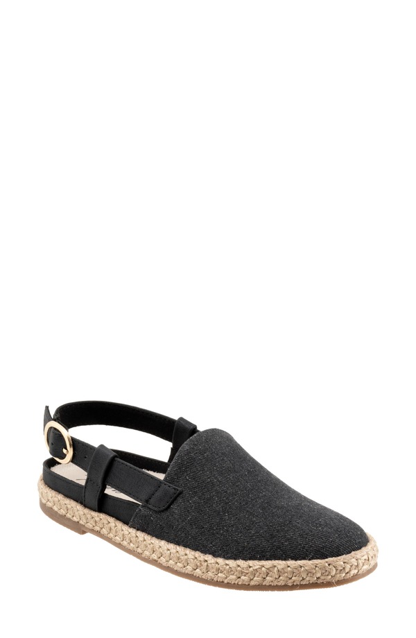 トロッターズ レディース シューズ サンダル Trotters Paisley Slingback Espadrille Flat - Multiple Widths Available Black Textile ブラック｜ReVida 店