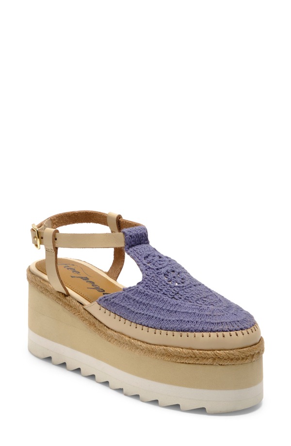フリーピープル レディース シューズ ヒール プラットフォーム Free People Morning in Mykonos Platform Wedge Seascape