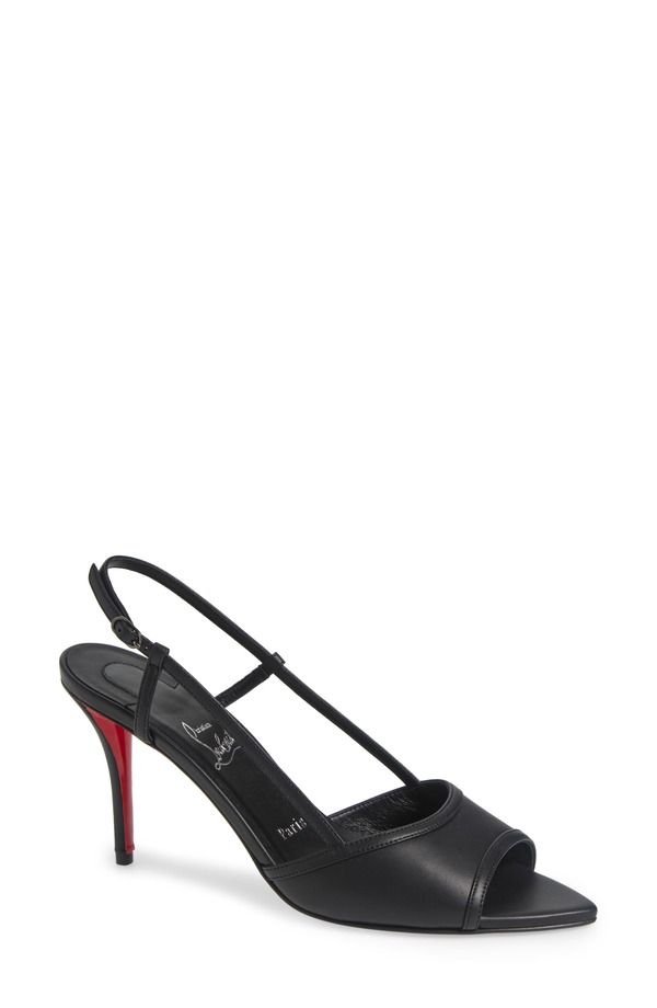 クリスチャン・ルブタン レディース シューズ サンダル Christian Louboutin Miss Z Open Toe Slingback Sandal Black ブラック