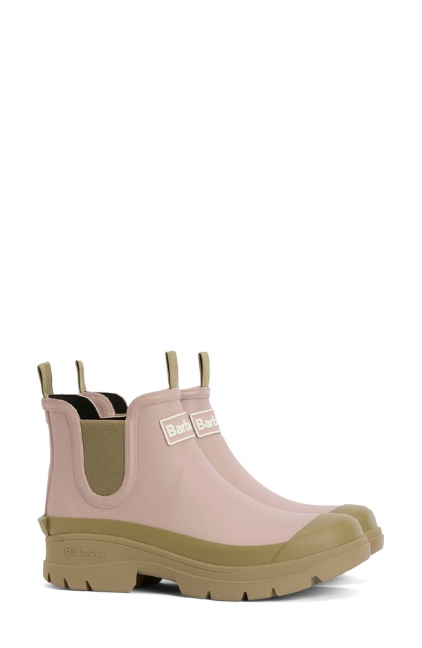 バブアー レディース シューズ ブーツ・レインブーツ チェルシー Barbour Nimbus Waterproof Chelsea Rain Boot Gardenia Pink/ Bleached Olive サクラ色