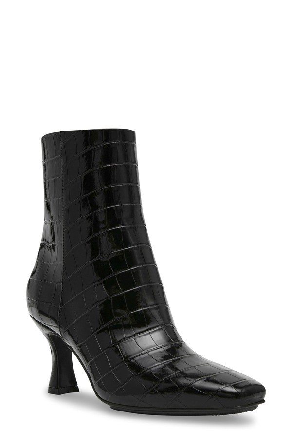 アンクライン レディース シューズ ブーツ・レインブーツ Anne Klein Pablo Bootie Black Croco Patent 黒いこと