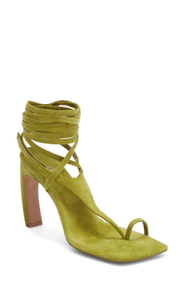 ジェフリー キャンベル レディース シューズ ヒール サンダル アンクル Jeffrey Campbell Bon Ankle Wrap Sandal Chartreuse Suede シャルトリューズ