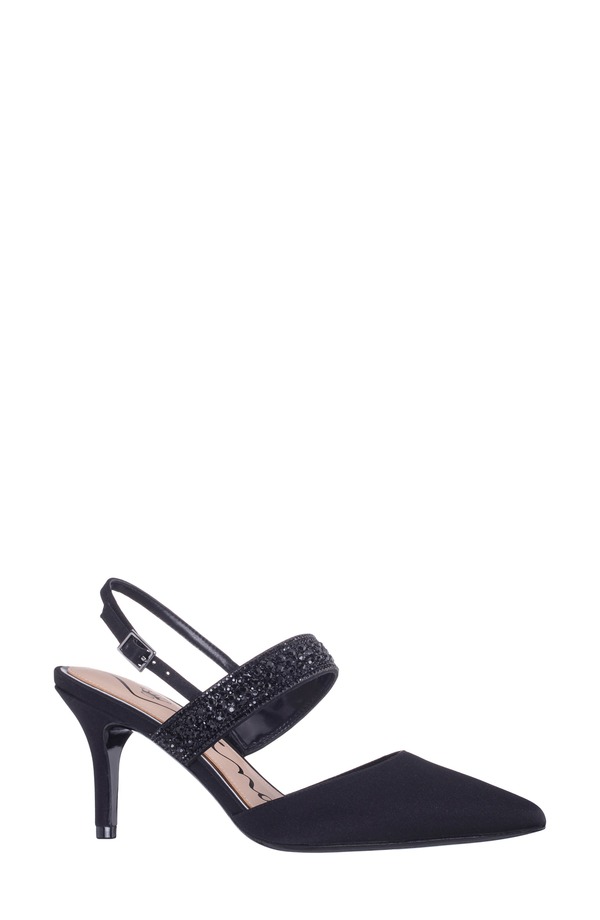 ニナ レディース シューズ ヒール Nina Trista Pointed Toe Slingback Pump Black ブラック