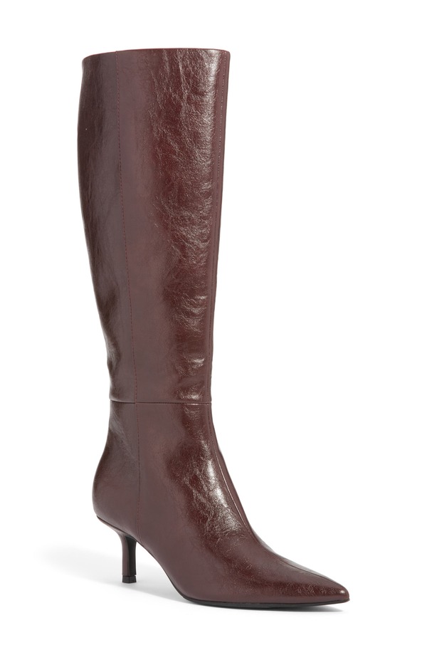 オープンエディット レディース シューズ ブーツ・レインブーツ Open Edit Elara Pointed Toe Knee High Boot Red Plum レッド 22,185円