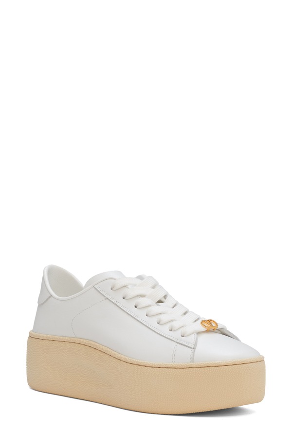 ヴァレンティノ レディース シューズ スニーカー プラットホーム Valentino Garavani Royco Low Toplatform Sneaker White/ Green 白いこと