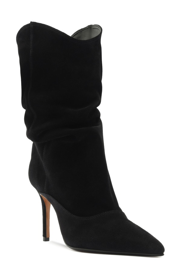 シュッツ レディース シューズ ブーツ・レインブーツ Schutz Maryana Up Slouch Pointed Toe Boot Black ブラック