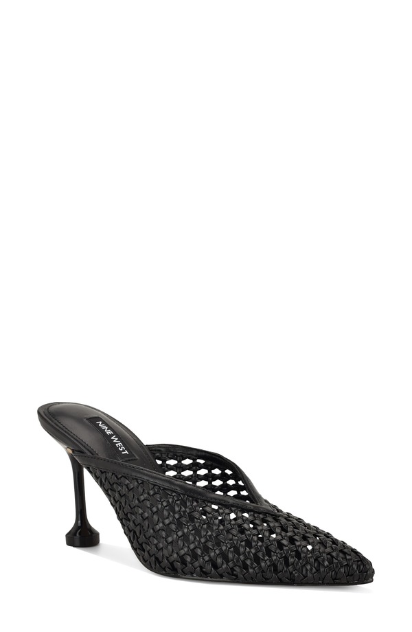 ナインウェスト レディース シューズ 踵 Nine West Grasso Woven Mule Black 黒いこと