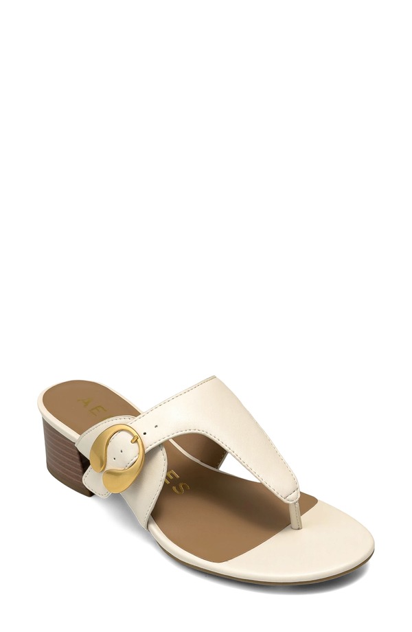 エアロソールズ レディース シューズ 踵 Aerosoles Cloude Flip Flop Eggnog Nappa