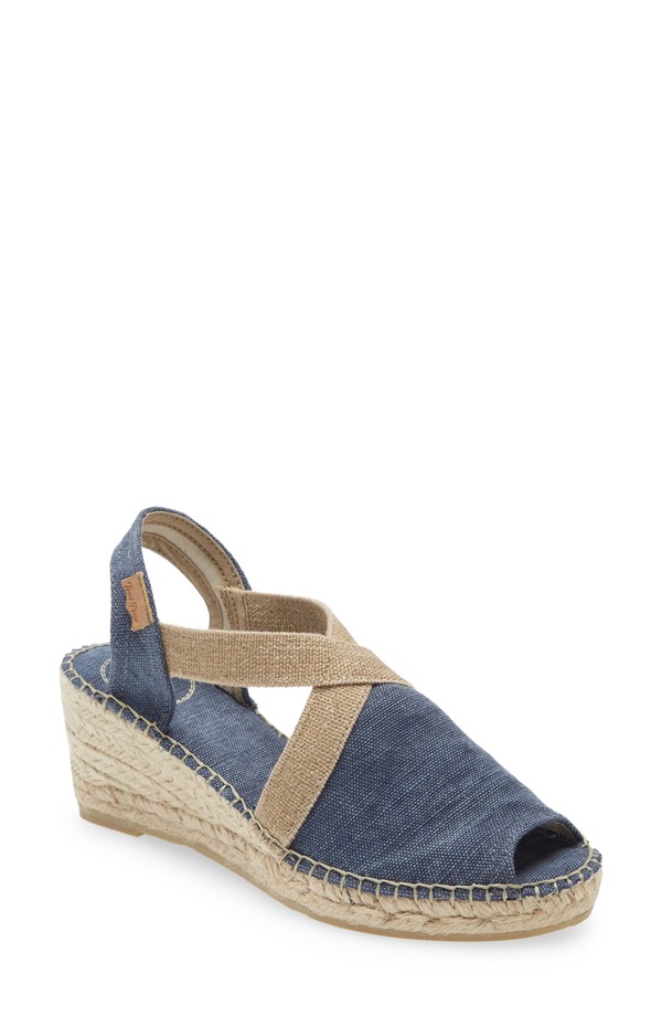 トニーポンズ レディース シューズ 踵 サンダル Toni Pons Breda Sandal Navy Canvas 米国海軍