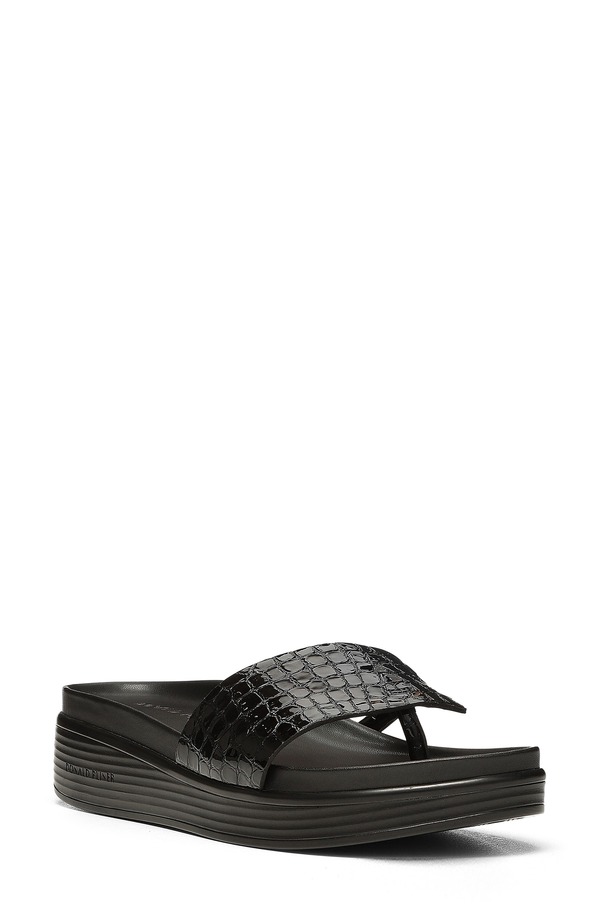ドナルドプリネール レディース シューズ ヒール Donald Pliner Fifi Flip Flop Black ブラック