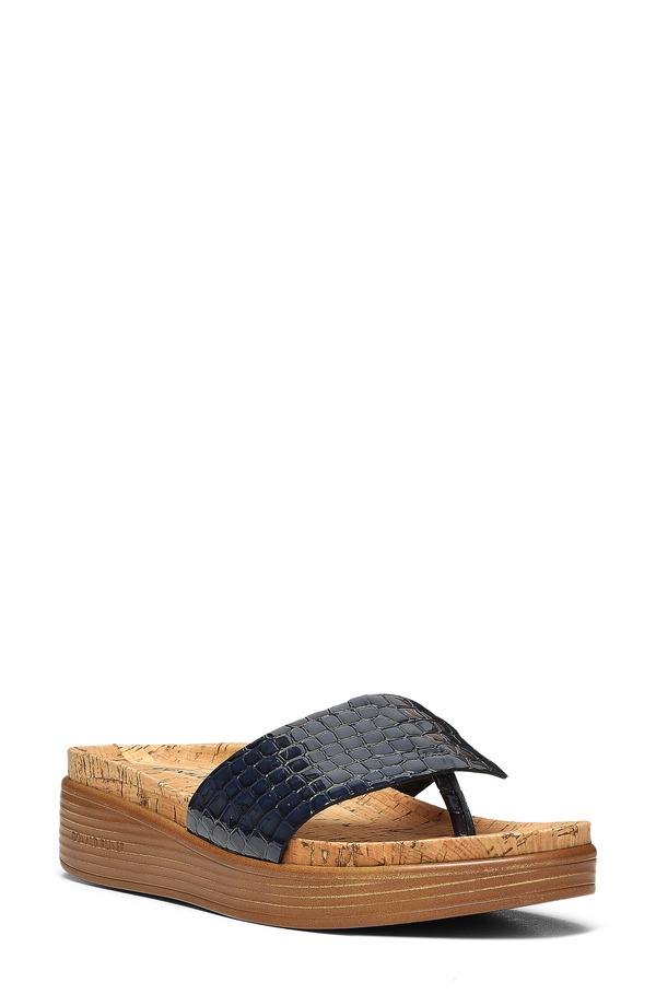 ドナルドプリネール レディース シューズ 踵 Donald Pliner Fifi Flip Flop Navy 米国海軍