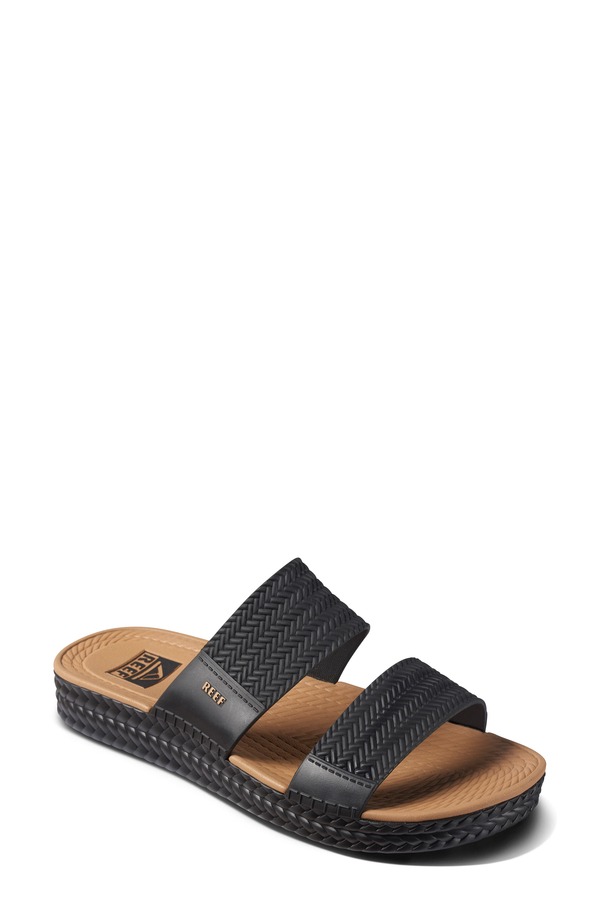 岩礁 レディース シューズ サンダル Reef Water Vista Slide Sandal Black/ Tan 黒いこと