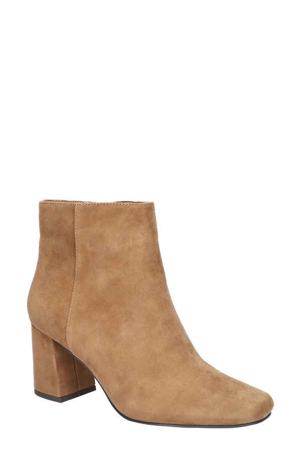 ベラヴィータ レディース シューズ ブーツ・レインブーツ 踵 Bella Vita Wilma Block Heel Bootie Cognac Suede Leather